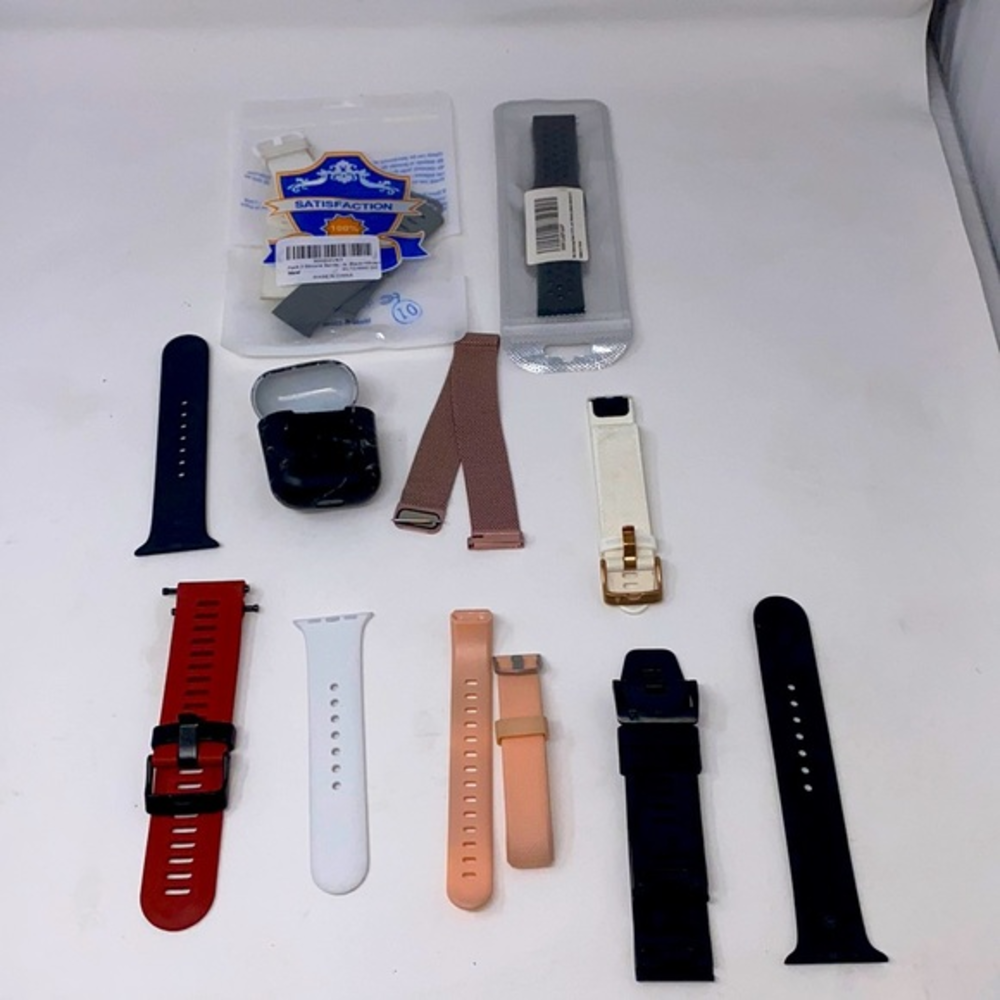 11 total Lot of Smart Watches Bands & 1 AirPod case‎